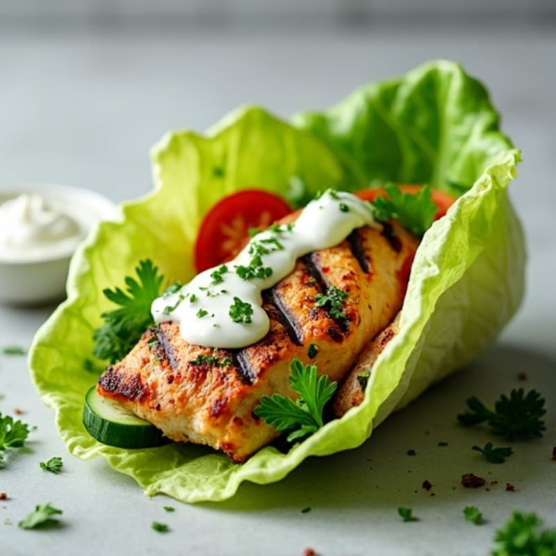 Herb-Marinated Grilled Chicken Lettuce Wrap