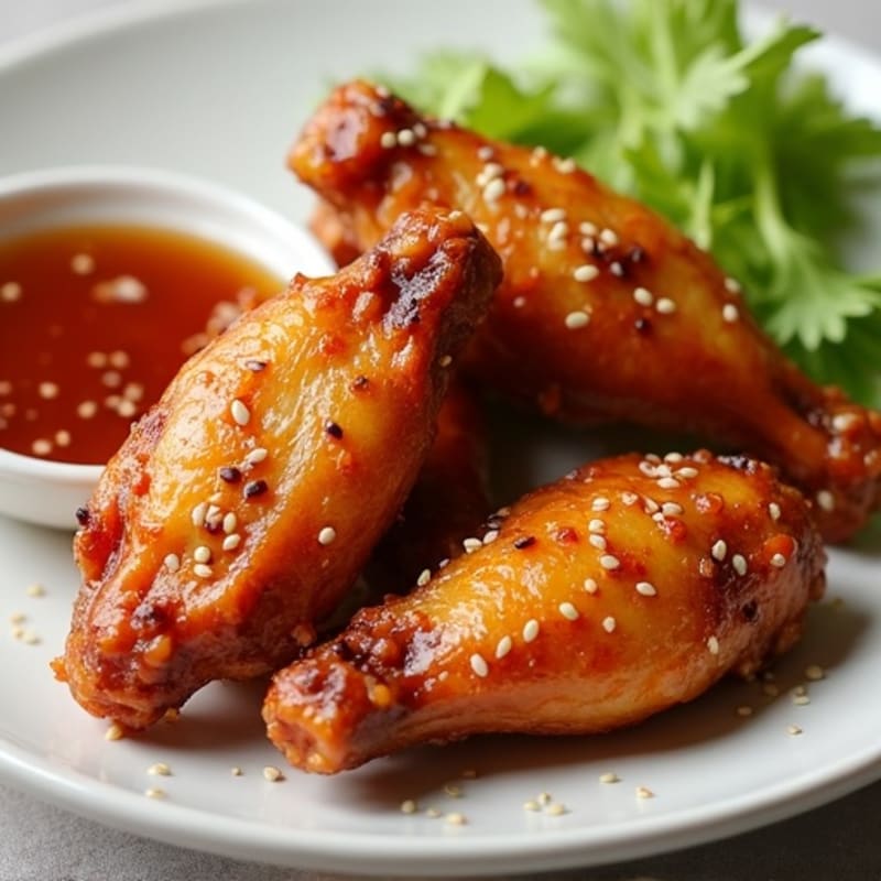 Crispy Baked Honey-Garlic Chicken Wings