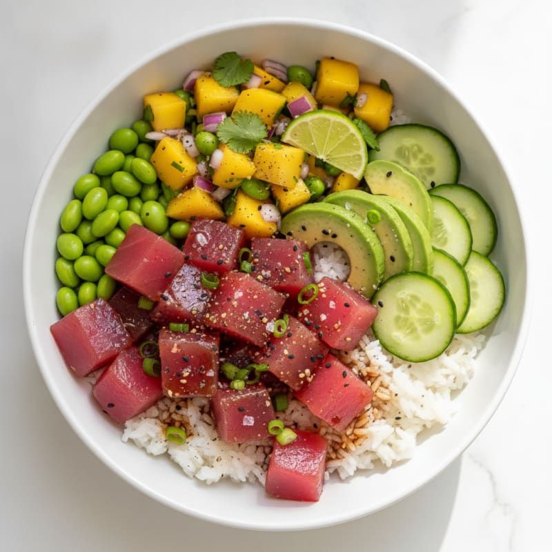 Ahi Tuna Poke Bowl with Tropical Salsa