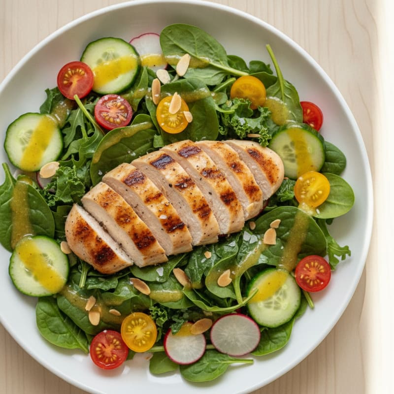 Vibrant Garden Green Salad with Citrus Vinaigrette