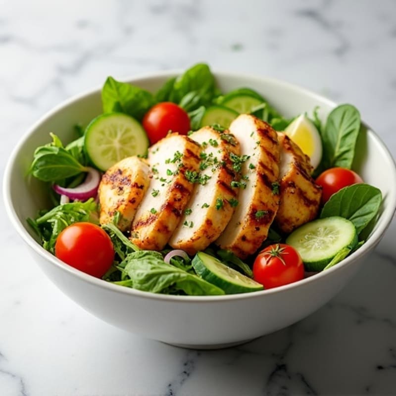 Fresh Lemon-Herb Grilled Chicken Salad Bowl