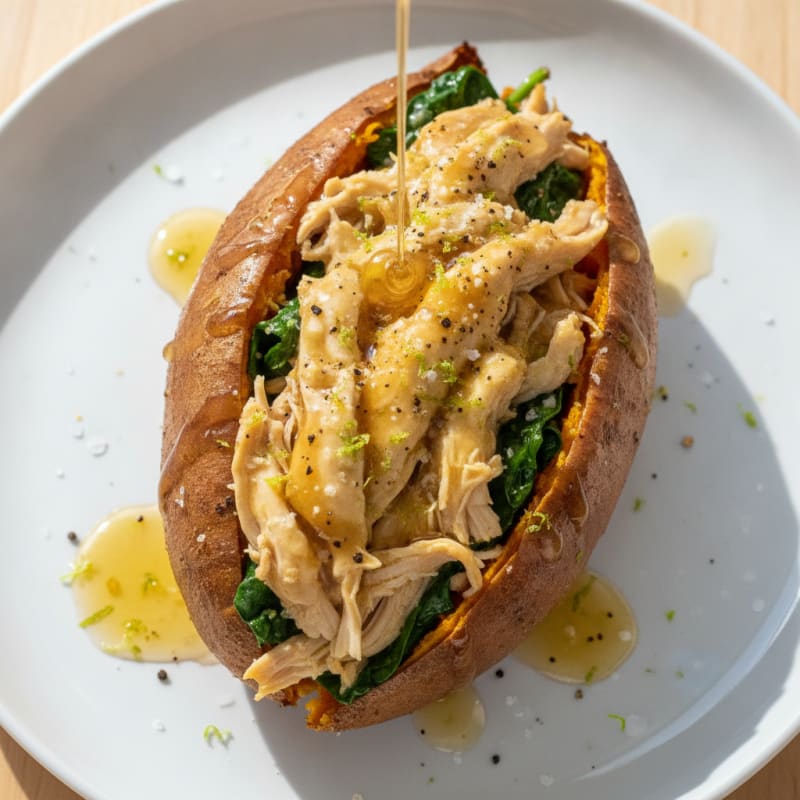 Sweet Potato with Honey-Lime Drizzle