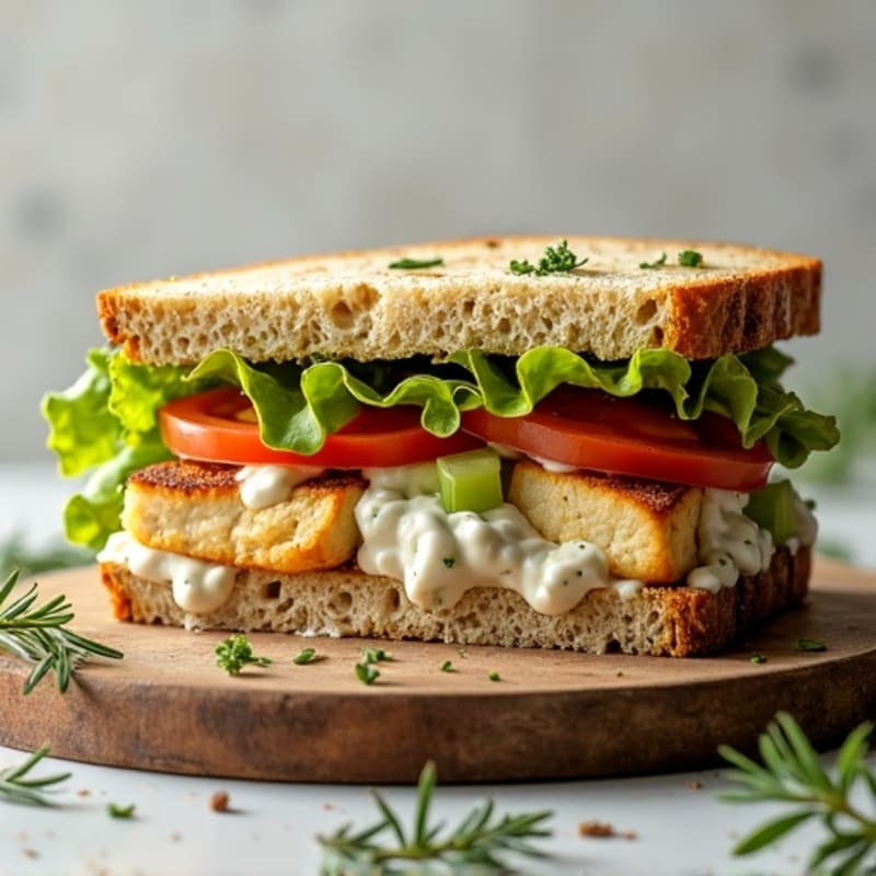 Herb-Roasted Chicken and Greek Yogurt Salad Sandwich