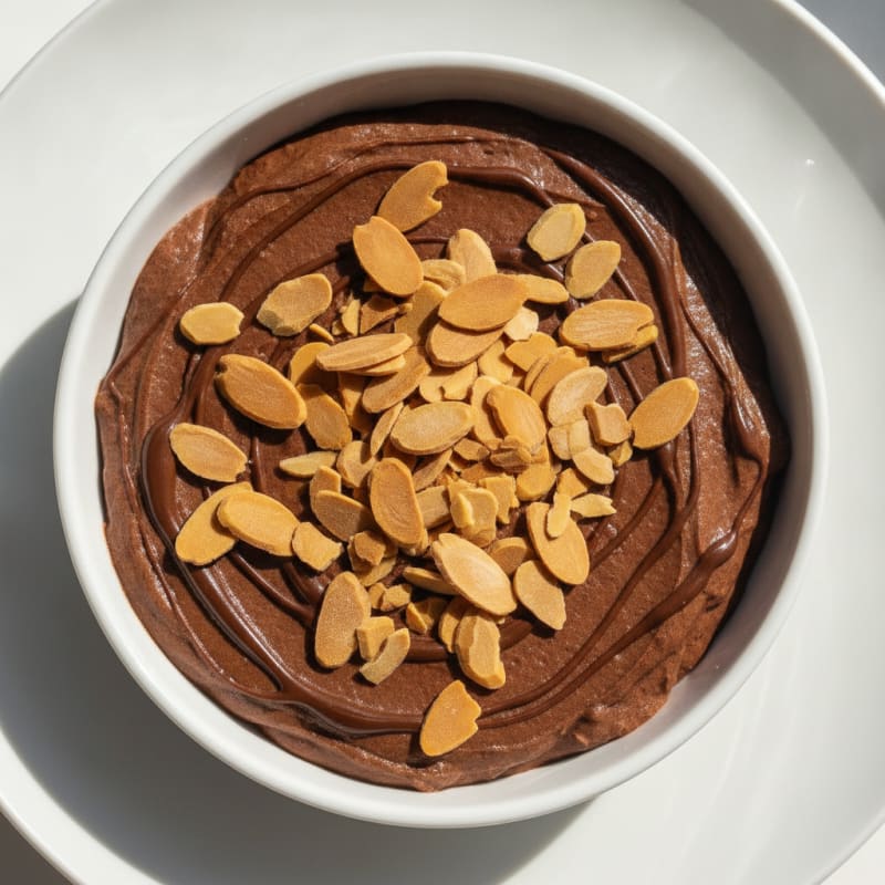 Silky Chocolate Protein Pudding with Almond Crumble