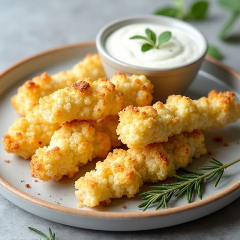 Herb-Roasted Garlic Cauliflower Breadsticks