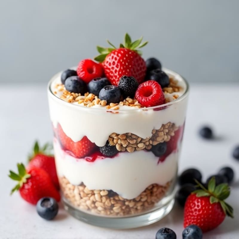 Creamy Greek Yogurt Protein Parfait with Mixed Berries