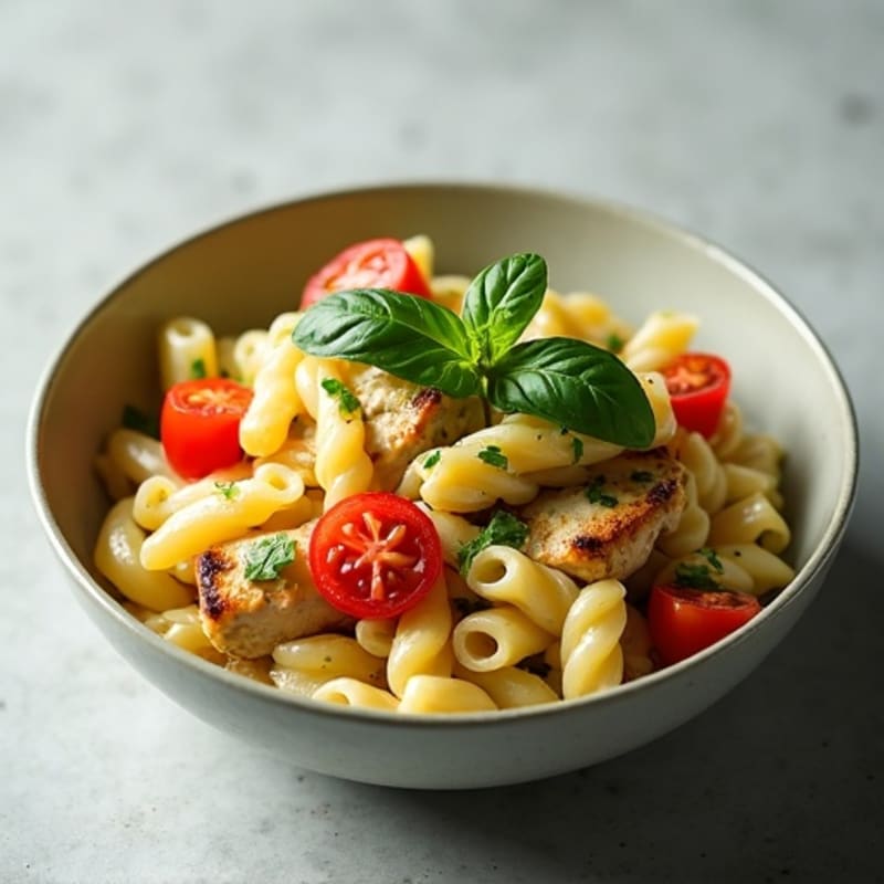 Creamy Pesto Chicken Pasta with Fresh Basil