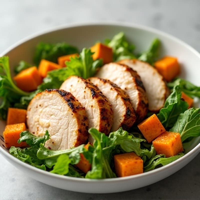 Grilled Chicken Salad with Crisp Greens and Lemon Vinaigrette