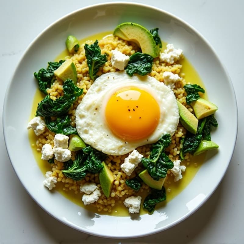 Egg White Scramble with Sautéed Spinach and Feta