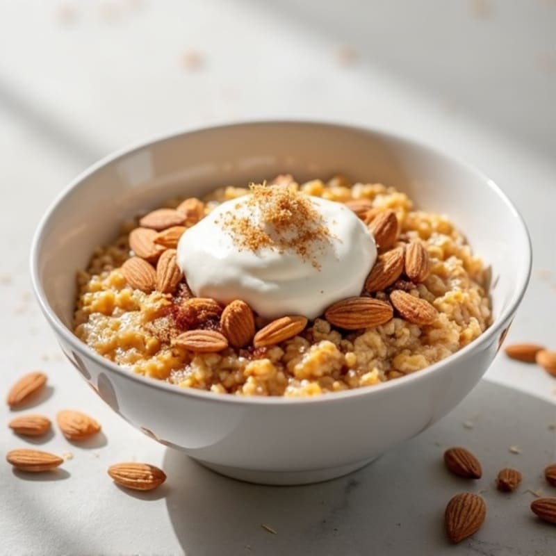 Protein-Packed Vanilla Almond Oatmeal Bowl
