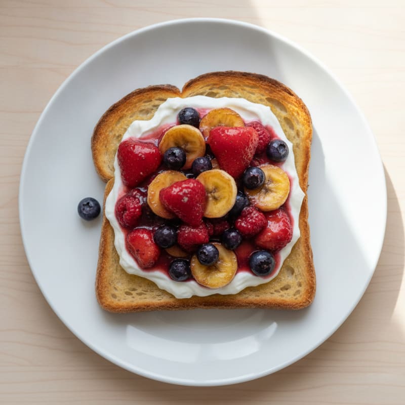 Sweet Yogurt Toast with Mixed Berries