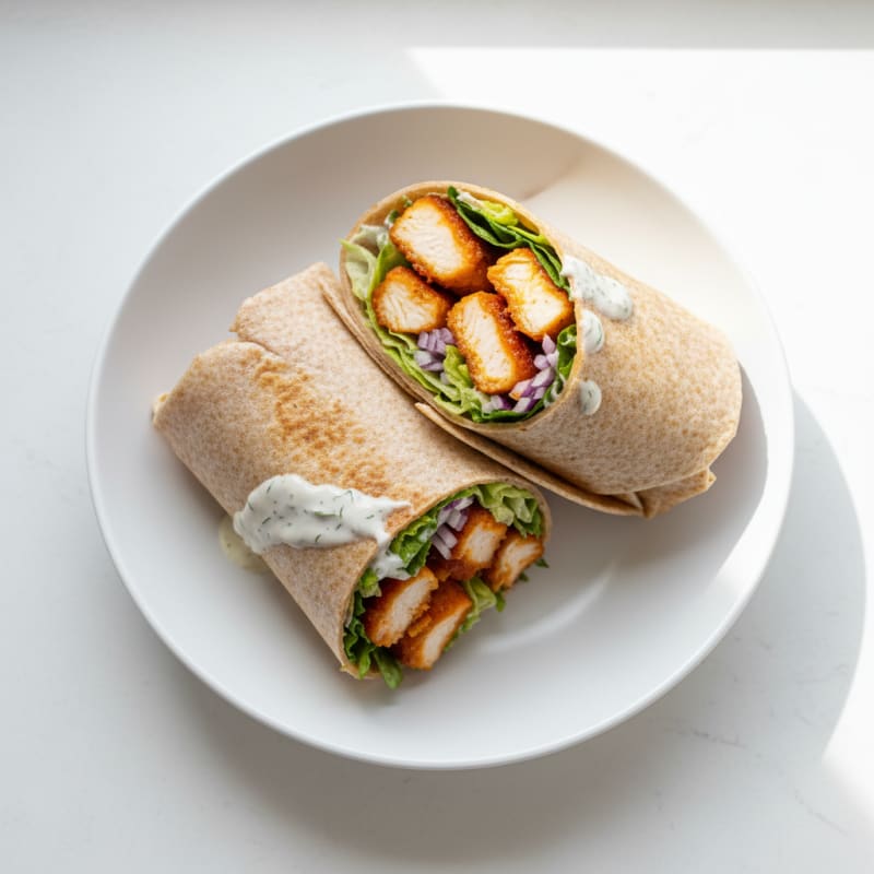 Crispy Buffalo Ranch Chicken Wraps