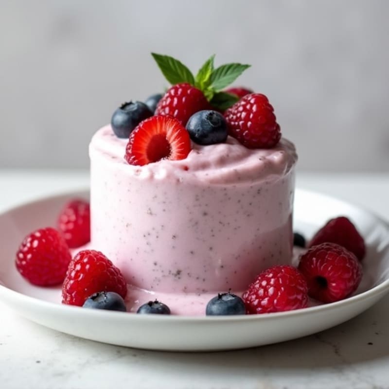Silky Greek Yogurt Protein Mousse with Berries