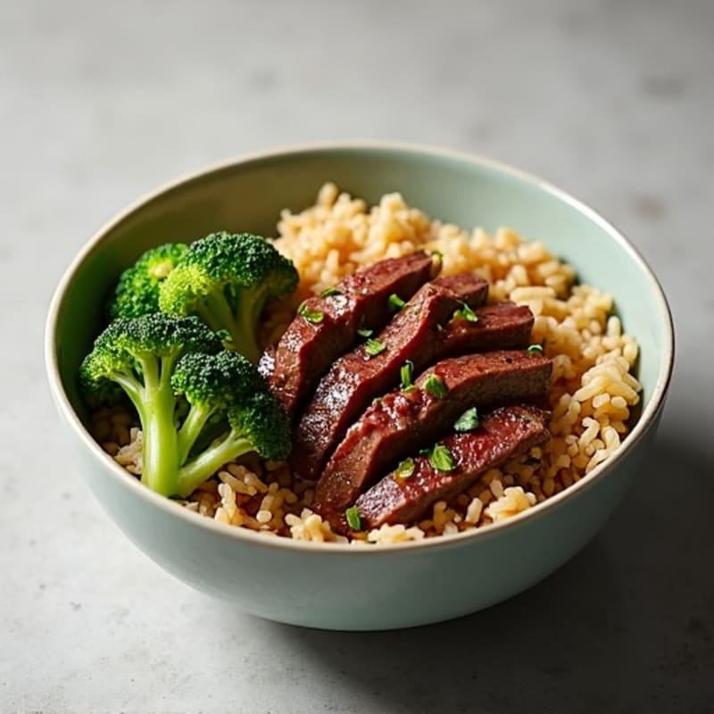 Ginger-Garlic Beef and Broccoli Rice Bowl