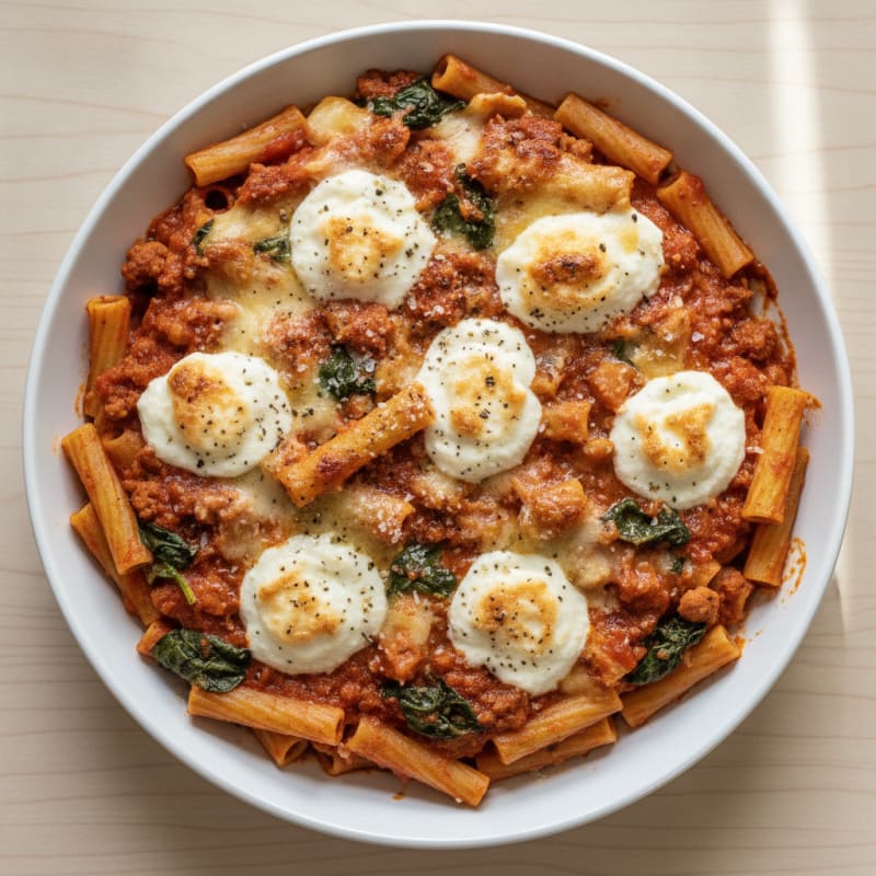 Classic Baked Ziti with Ricotta
