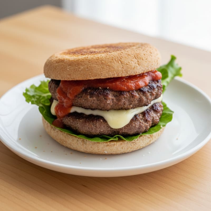 Mozzarella Stick Stuffed Burger