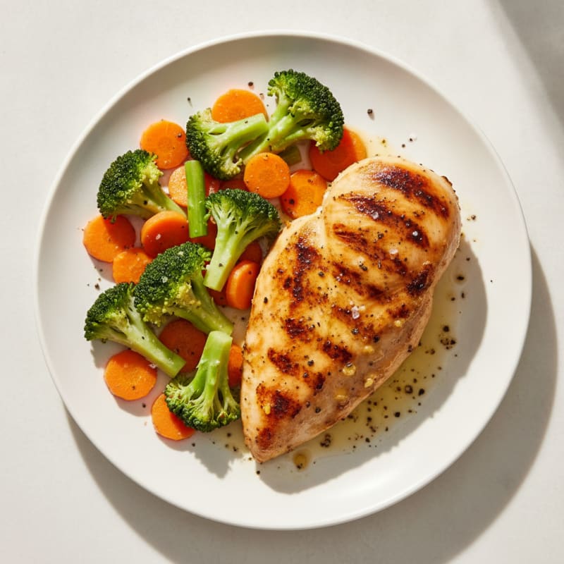 Sonic-Style Grilled Chicken and Steamed Veggie Plate