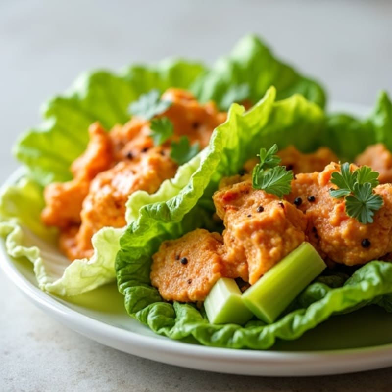 Creamy Buffalo Chicken Lettuce Wraps