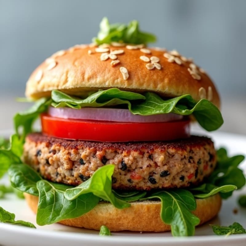Hearty Smoky Black Bean Burgers with Fresh Greens