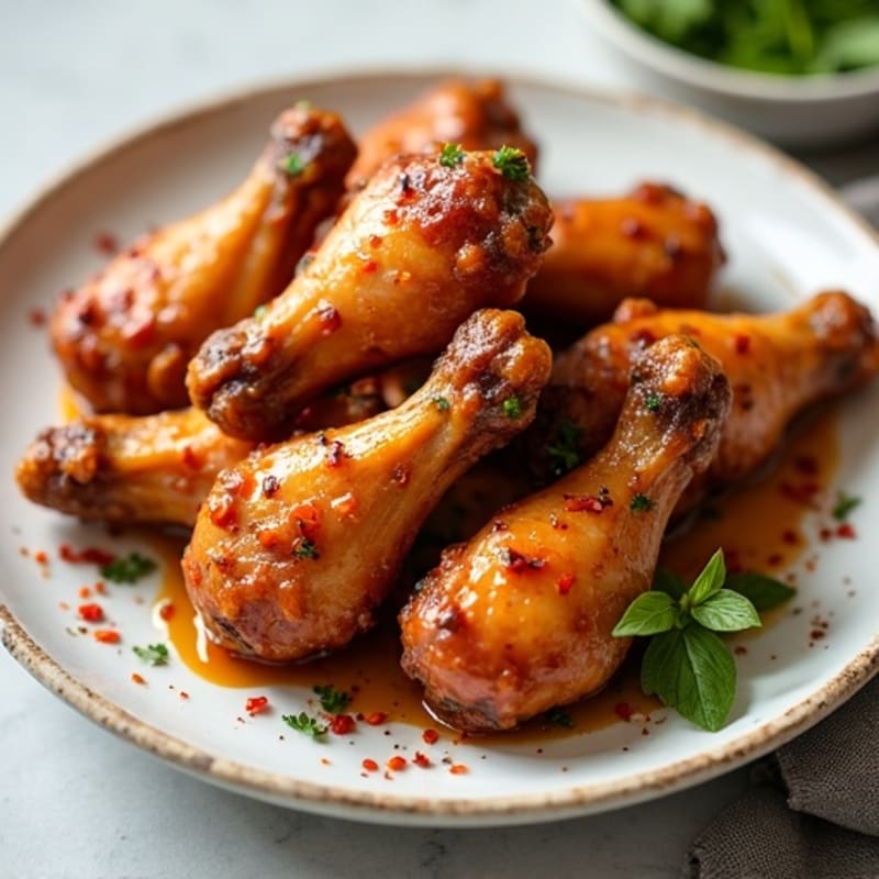 Crispy Baked Honey-Garlic Chicken Wings