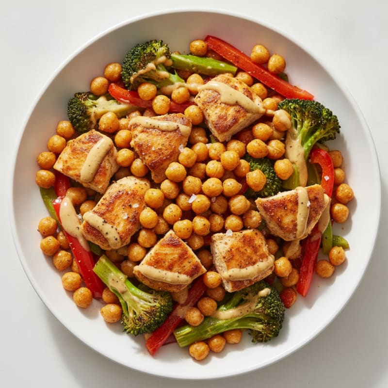 Roasted Chickpea and Vegetable Bowl