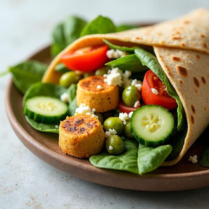 Fresh Veggie and Creamy Hummus Wrap