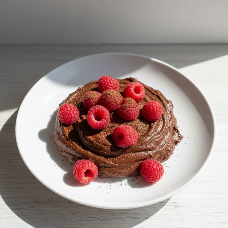 Protein Chocolate Mousse with Silken Tofu and Berries