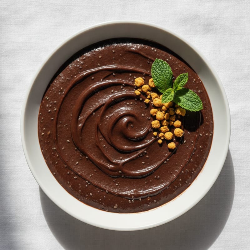 Creamy Chocolate Protein Pudding with Chia and Pea Protein