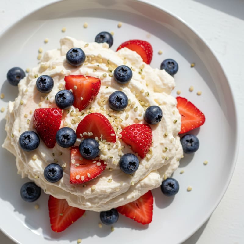 Greek Yogurt Protein Mousse with Fresh Berries