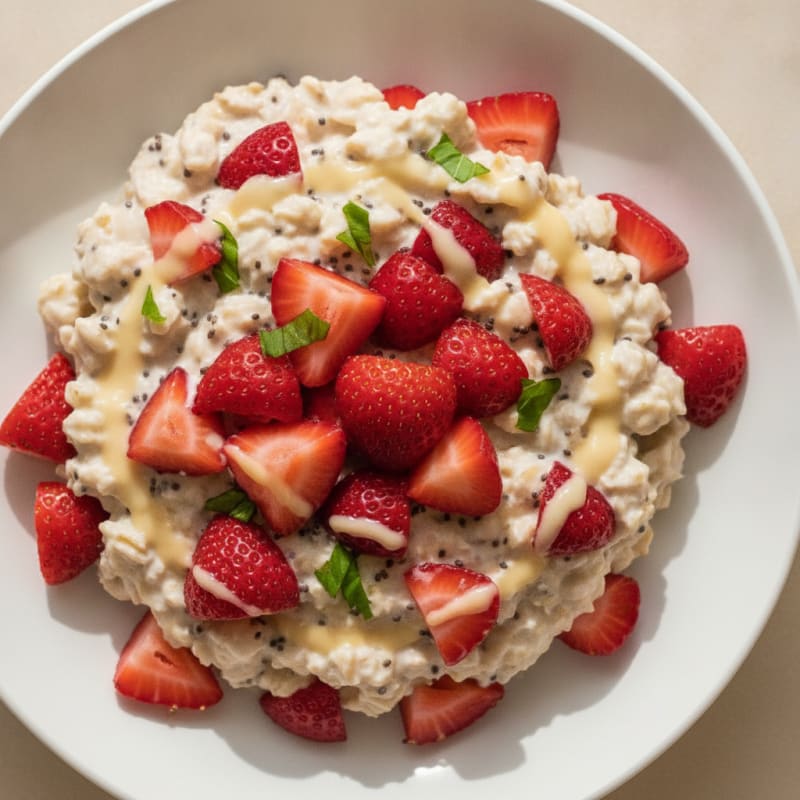 Strawberry Shortcake Overnight Oats