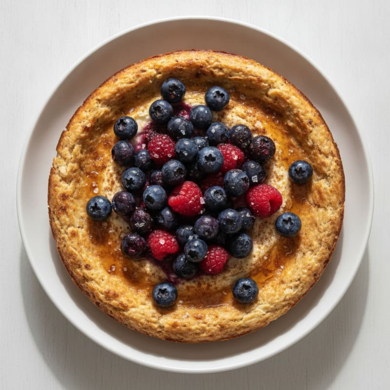 Baked Honey Greek Yogurt with Berries