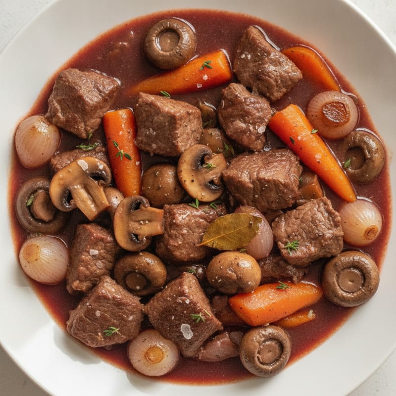 Beef Bourguignon with Pearl Onions