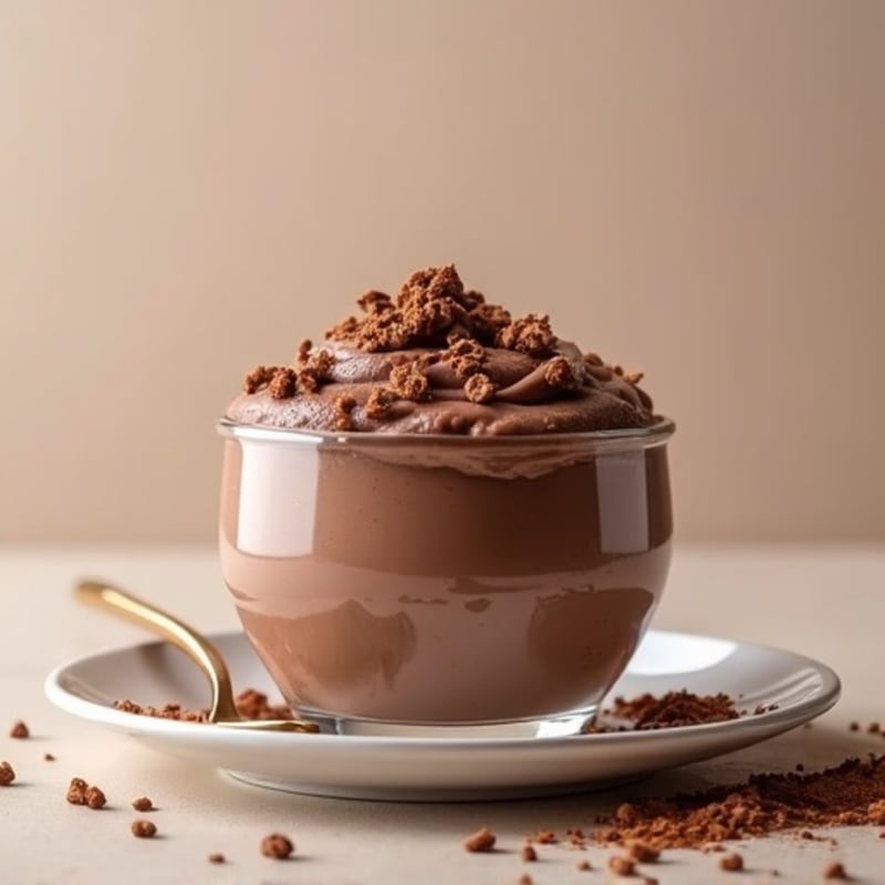 Silky Chocolate Protein Pudding with Greek Yogurt