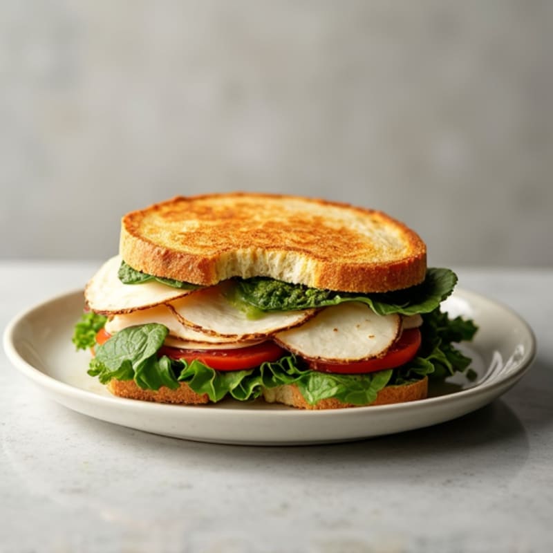 Pesto Turkey Panini with Fresh Mozzarella