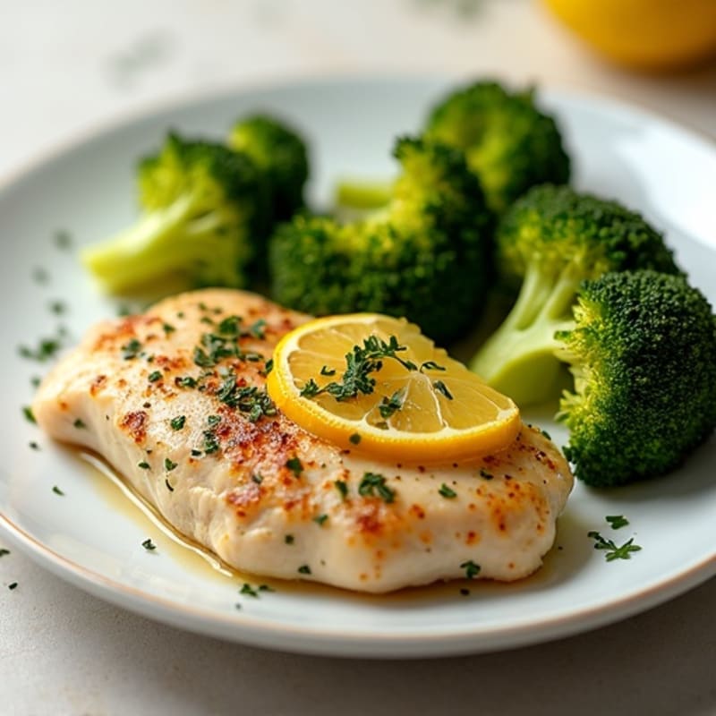 Lemon Herb Baked Chicken with Roasted Broccoli
