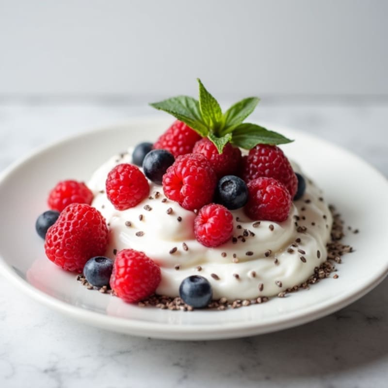 Greek Yogurt with Chia Seeds and Berries