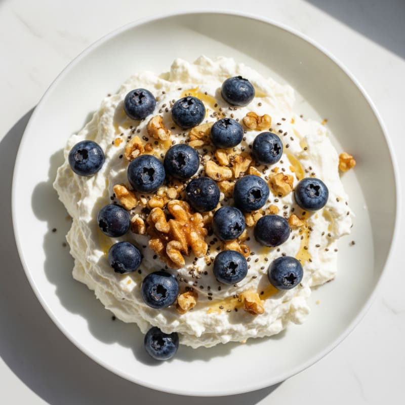 Silky Greek Yogurt Protein Mousse with Berries