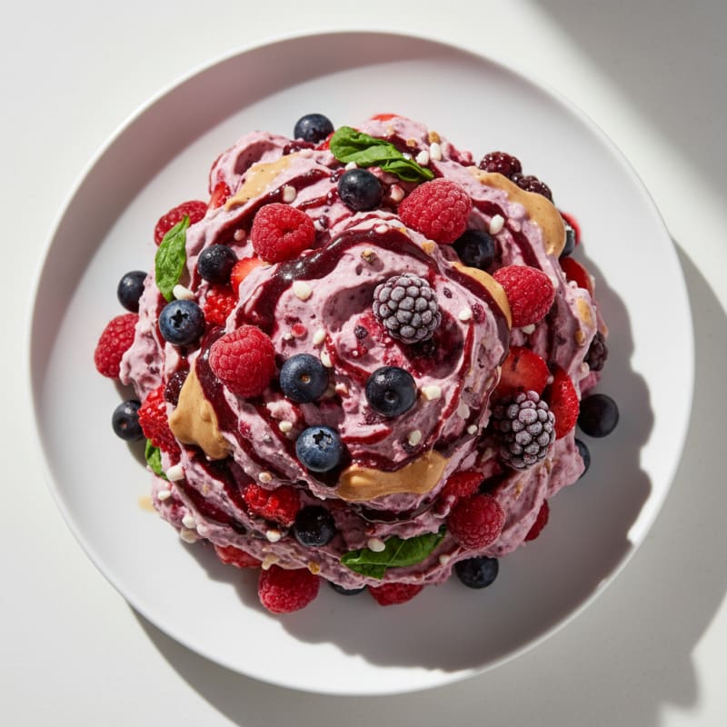 Protein Ice Cream with Mixed Berries
