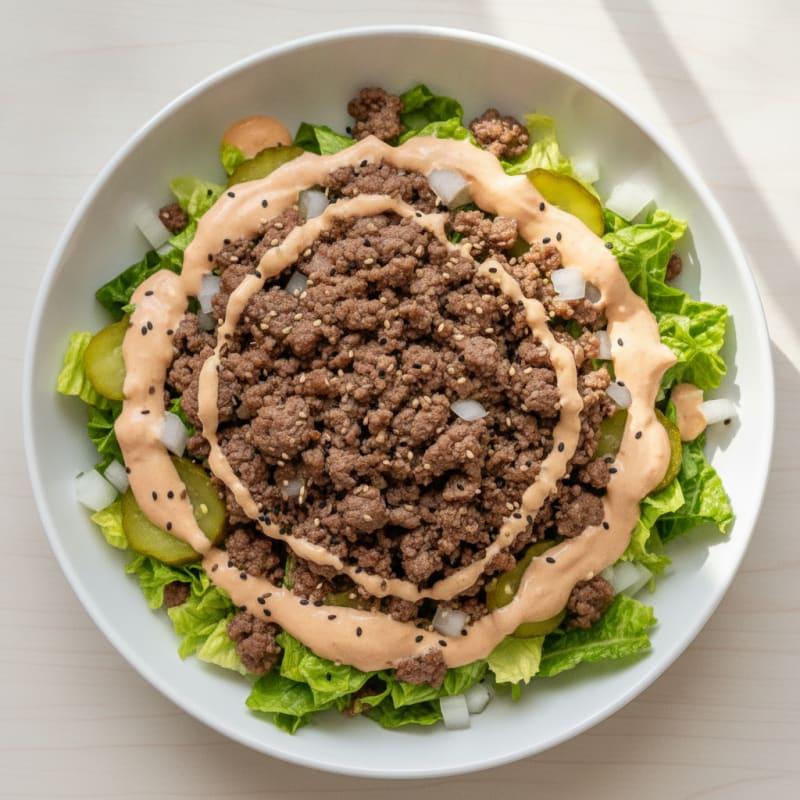 Big Mac Inspired Protein Bowl
