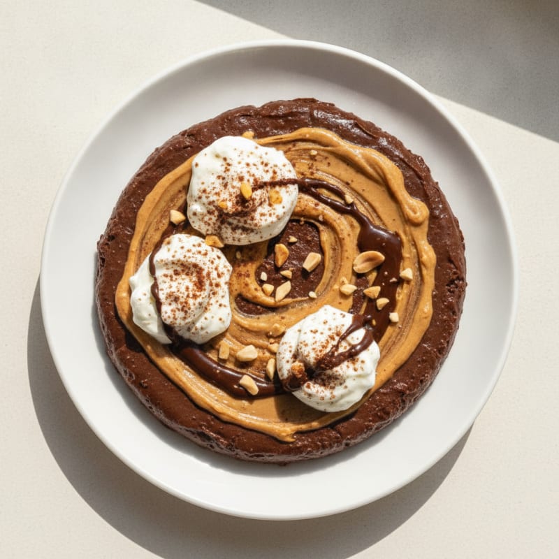 Silky Chocolate Protein Pudding with Peanut Butter Swirl