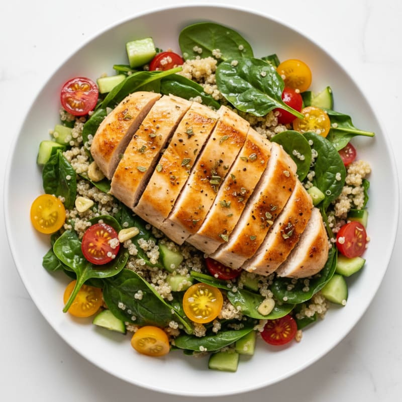 Lemon Herb Chicken and Quinoa Bowl