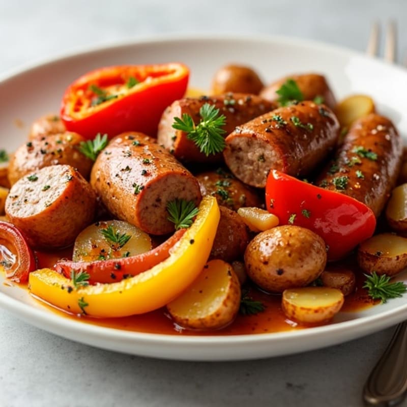 Sheet Pan Italian Sausage and Roasted Potato Bake