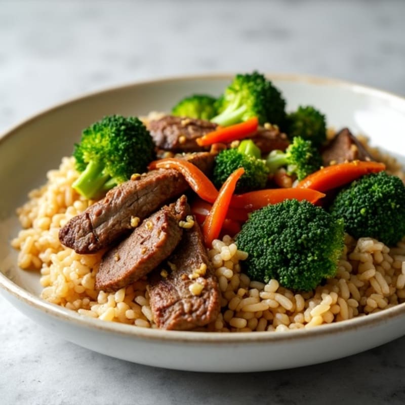 Savory Beef and Broccoli Stir-Fry with Brown Rice