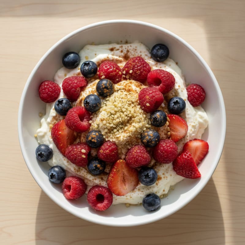 Creamy Greek Yogurt Protein Parfait with Berries