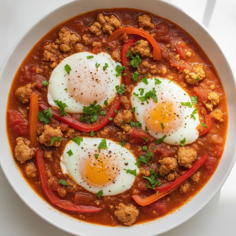 Classic Shakshuka with Poached Eggs