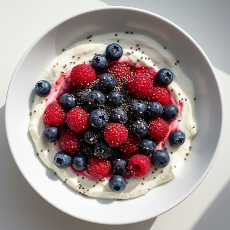Silky Greek Yogurt Protein Pudding with Berries