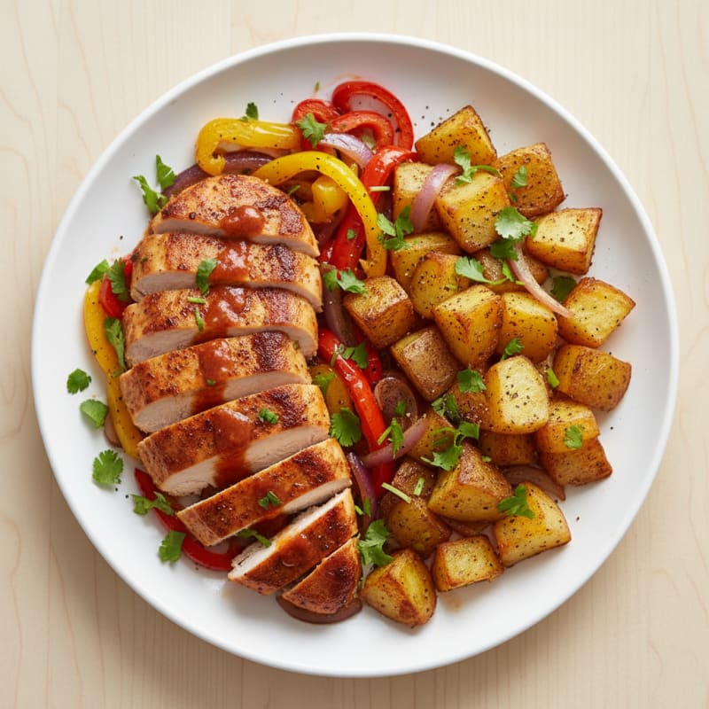 Spicy Chipotle Chicken and Crispy Roasted Potatoes