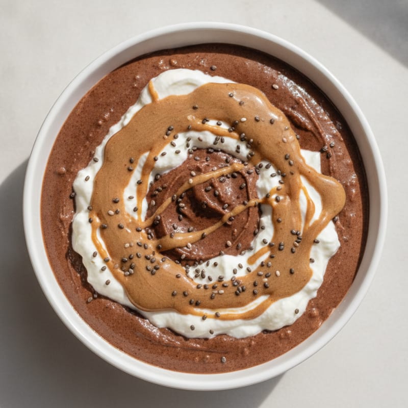 Silky Chocolate Protein Pudding with Greek Yogurt