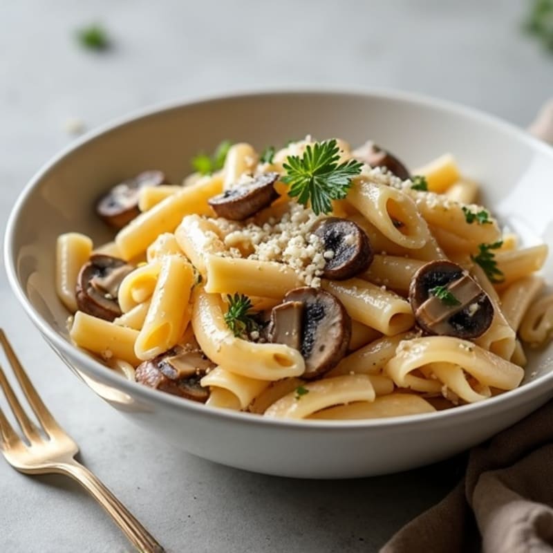 Creamy Truffle Mushroom Whole Wheat Pasta