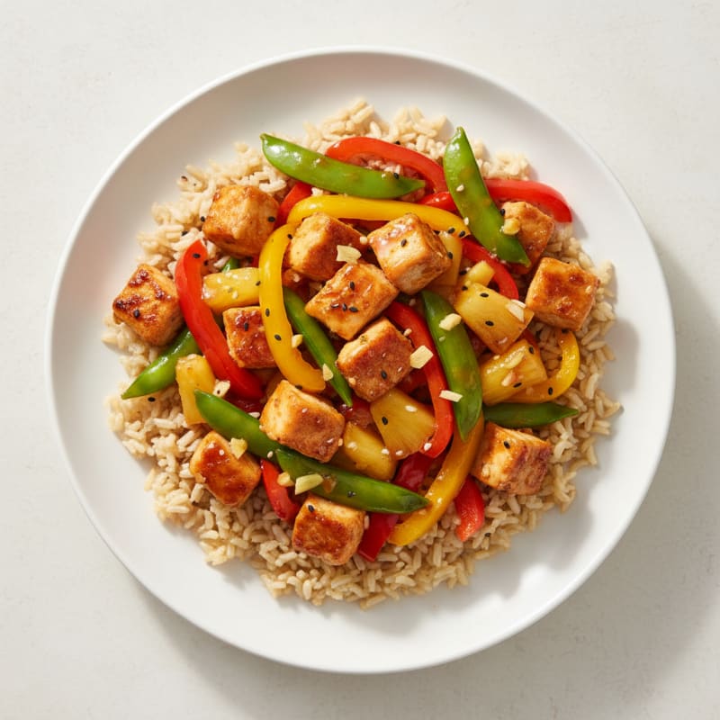 Sweet and Sour Glazed Chicken Stir-Fry